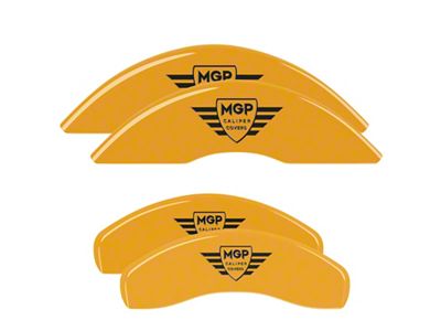 MGP Brake Caliper Covers with MGP Logo; Yellow; Front and Rear (23-25 F-250 Super Duty SRW)
