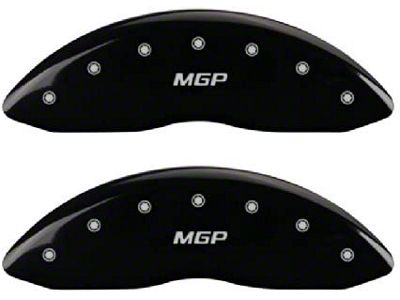 MGP Brake Caliper Covers with MGP Logo; Black; Front and Rear (11-12 F-350 Super Duty)