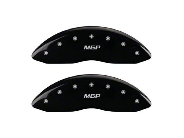 MGP Brake Caliper Covers with MGP Logo; Black; Front and Rear (11-12 F-350 Super Duty)