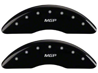 MGP Brake Caliper Covers with MGP Logo; Black; Front and Rear (13-22 F-350 Super Duty SRW)