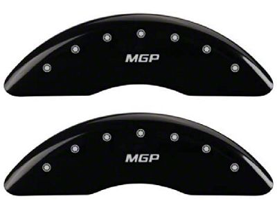 MGP Brake Caliper Covers with MGP Logo; Black; Front and Rear (13-24 F-350 Super Duty)