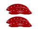 MGP Brake Caliper Covers with Ford Oval Logo; Red; Front and Rear (11-12 F-350 Super Duty)