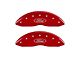 MGP Brake Caliper Covers with Ford Oval Logo; Red; Front and Rear (11-12 F-350 Super Duty)