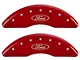 MGP Brake Caliper Covers with Ford Oval Logo; Red; Front and Rear (13-24 F-350 Super Duty)