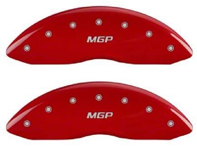 MGP Brake Caliper Covers with MGP Logo; Red; Front and Rear (11-12 F-350 Super Duty)