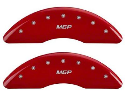 MGP Brake Caliper Covers with MGP Logo; Red; Front and Rear (13-24 F-350 Super Duty)