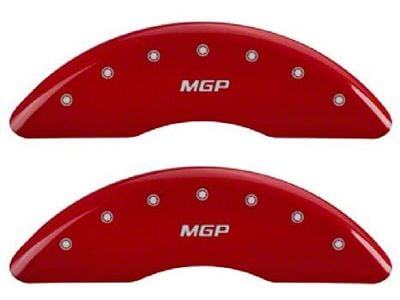 MGP Brake Caliper Covers with MGP Logo; Red; Front and Rear (13-24 F-350 Super Duty)