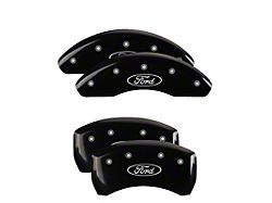 MGP Brake Caliper Covers with Ford Oval Logo; Black; Front and Rear (22-26 Maverick)
