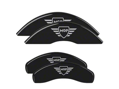 MGP Brake Caliper Covers with MGP Logo; Black; Front and Rear (22-26 Maverick)
