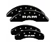 MGP Brake Caliper Covers with RAM Logo; Black; Front and Rear (19-24 RAM 1500 w/ Alternate Rear Calipers)
