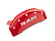 MGP Brake Caliper Covers with RAM Logo; Red; Front and Rear (19-24 RAM 1500 w/ Standard Rear Calipers & 20+-Inch Wheels)