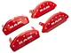 MGP Brake Caliper Covers with RAM Logo; Red; Front and Rear (19-24 RAM 1500 w/ Alternate Rear Calipers)