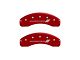 MGP Brake Caliper Covers with Durango Stripes Logo; Red; Front and Rear (02-05 RAM 1500, Excluding SRT-10)