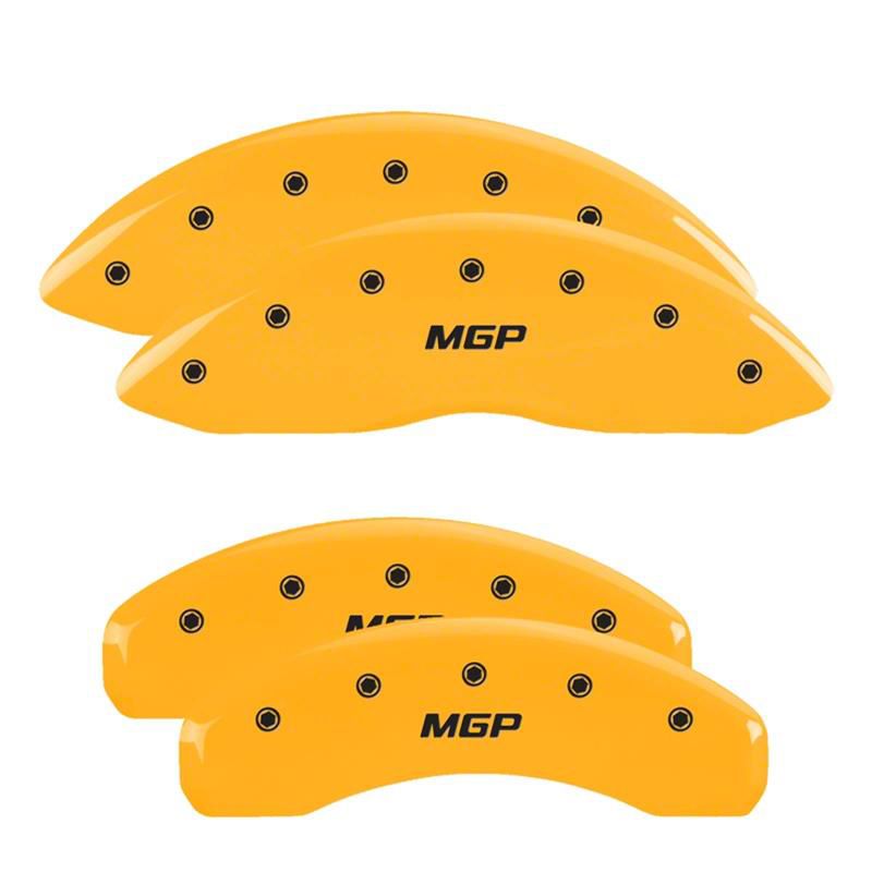 MGP RAM 1500 Brake Caliper Covers with MGP Logo; Yellow; Front and Rear