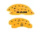 MGP Brake Caliper Covers with RAMHEAD Logo; Yellow; Front and Rear (19-24 RAM 1500 w/ Standard Rear Calipers)