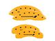 MGP Brake Caliper Covers with Dodge Stripes Logo; Yellow; Front and Rear (02-05 RAM 1500, Excluding SRT-10)