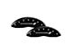 MGP Brake Caliper Covers with Dodge Stripes Logo; Black; Front and Rear (2010 RAM 2500)