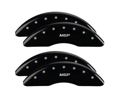 MGP Brake Caliper Covers with MGP Logo; Black; Front and Rear (19-24 RAM 2500)