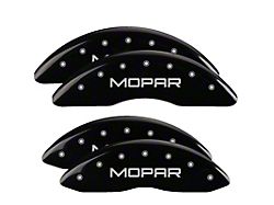 MGP Brake Caliper Covers with MOPAR Logo; Black; Front and Rear (2010 RAM 2500)