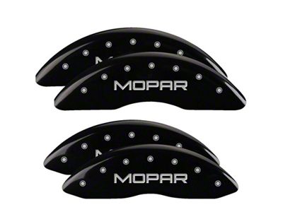MGP Brake Caliper Covers with MOPAR Logo; Black; Front and Rear (2010 RAM 2500)