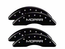 MGP Brake Caliper Covers with MOPAR Logo; Black; Front and Rear (19-25 RAM 2500)