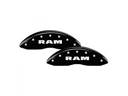 MGP Brake Caliper Covers with RAM and RAMHEAD Logo; Black; Front and Rear (2010 RAM 2500)