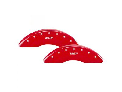 MGP Brake Caliper Covers with MGP Logo; Red; Front and Rear (2010 RAM 2500)