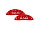 MGP Brake Caliper Covers with RAM Logo; Red; Front and Rear (11-18 RAM 2500)