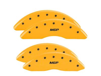 MGP Brake Caliper Covers with MGP Logo; Yellow; Front and Rear (11-18 RAM 2500)