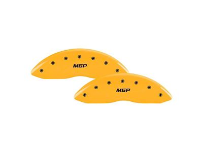 MGP Brake Caliper Covers with MGP Logo; Yellow; Front and Rear (19-24 RAM 2500)