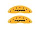 MGP Brake Caliper Covers with MOPAR Logo; Yellow; Front and Rear (2010 RAM 2500)