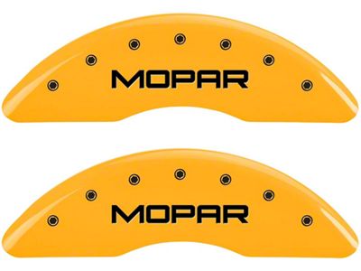 MGP Brake Caliper Covers with MOPAR Logo; Yellow; Front and Rear (11-18 RAM 2500 SRW)