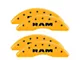 MGP Brake Caliper Covers with RAM Logo; Yellow; Front and Rear (19-24 RAM 2500)
