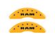 MGP Brake Caliper Covers with RAM and RAMHEAD Logo; Yellow; Front and Rear (2010 RAM 2500)