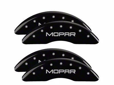 MGP Brake Caliper Covers with MOPAR Logo; Black; Front and Rear (19-24 RAM 3500 SRW)