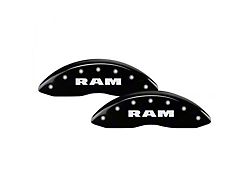 MGP Brake Caliper Covers with RAM Logo; Black; Front and Rear (11-18 RAM 3500 SRW)