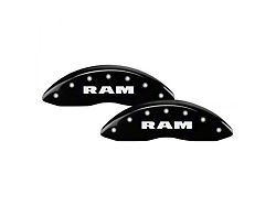MGP Brake Caliper Covers with RAM Logo; Black; Front and Rear (19-25 RAM 3500 SRW)