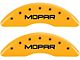 MGP Brake Caliper Covers with MOPAR Logo; Yellow; Front and Rear (11-18 RAM 3500 SRW)