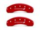 MGP Brake Caliper Covers with Dodge Stripes Logo; Red; Front and Rear (02-05 RAM 1500, Excluding SRT-10)