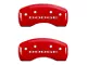MGP Brake Caliper Covers with Dodge Logo; Red; Front and Rear (06-10 RAM 1500, Excluding SRT-10)