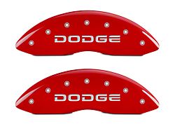MGP Brake Caliper Covers with Broken Dodge; Red; Front and Rear (02-05 RAM 1500, Excluding SRT-10)