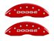 MGP Brake Caliper Covers with Broken Dodge; Red; Front and Rear (06-10 RAM 1500, Excluding SRT-10)