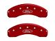 MGP Brake Caliper Covers with Ford Oval Logo; Red; Front and Rear (04-Early 09 F-150)