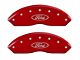 MGP Brake Caliper Covers with Ford Oval Logo; Red; Front and Rear (97-03 F-150)
