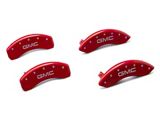 MGP Brake Caliper Covers with GMC Logo; Red; Front and Rear (14-18 Sierra 1500)
