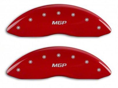MGP Brake Caliper Covers with MGP Logo; Red; Front Only (07-13 Sierra 1500)