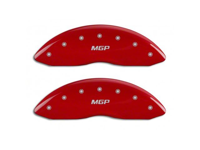 MGP Brake Caliper Covers with MGP Logo; Red; Front Only (07-13 Silverado 1500)