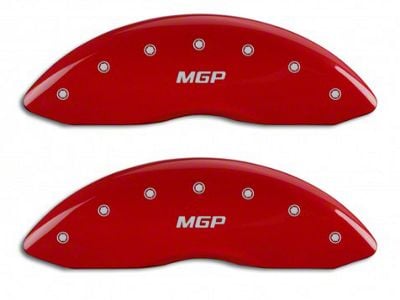 MGP Brake Caliper Covers with MGP Logo; Red; Front Only (07-13 Silverado 1500)