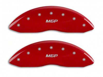 MGP Brake Caliper Covers with MGP Logo; Red; Front and Rear (02-05 RAM 1500, Excluding SRT-10)