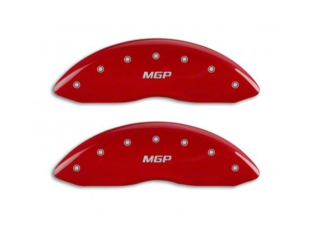 MGP Brake Caliper Covers with MGP Logo; Red; Front and Rear (11-18 RAM 1500)